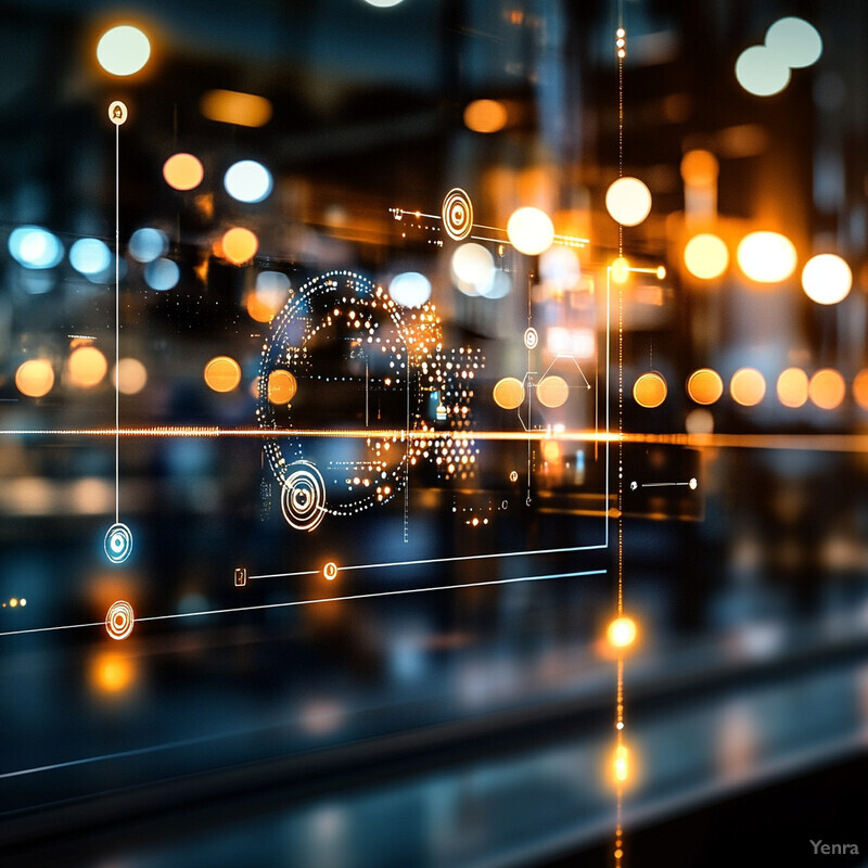 A car drives down a city street at night, with its headlights on and other cars parked along the side of the road.