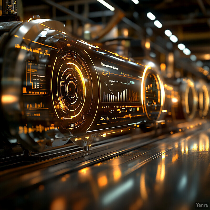 Futuristic representation of dynamic risk assessment models with glowing orange accents on a black background.