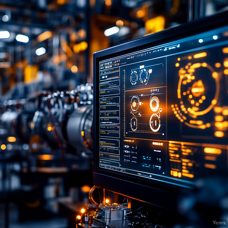 Real-time sensor data analysis displayed on a computer monitor in an industrial setting.