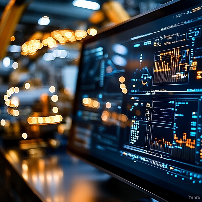 Real-time sensor data analysis displayed on a large screen in a dimly lit control room.