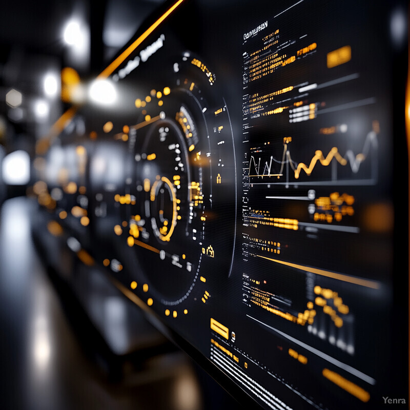 Energy management and efficiency dashboard with a futuristic design.