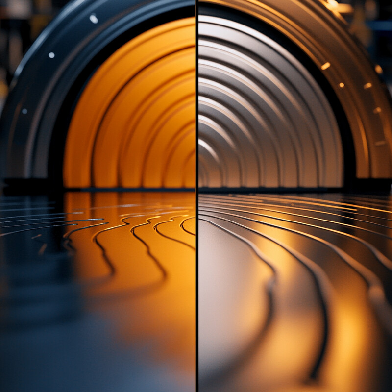 Close-up photo of an air vent or duct in a building.