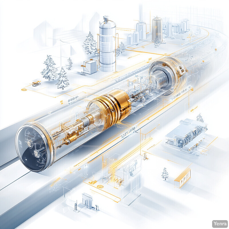 A detailed illustration of a vacuum system's control mechanism, showcasing its components and processes.