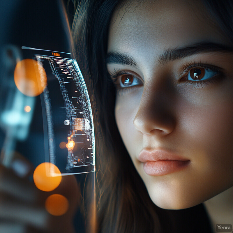 A young woman with long brown hair and fair skin looks directly at the viewer.