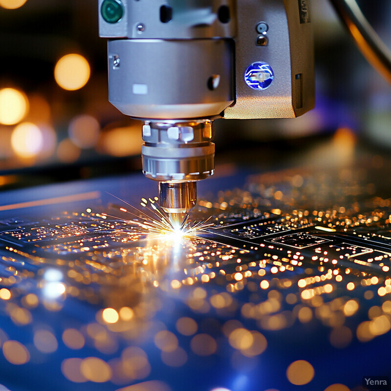 Industrial machine with laser cutter or engraver in use.