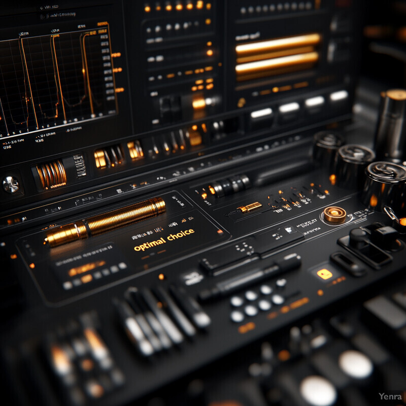 A computer-generated graphic of an electronic circuit board illuminated by soft, golden light.