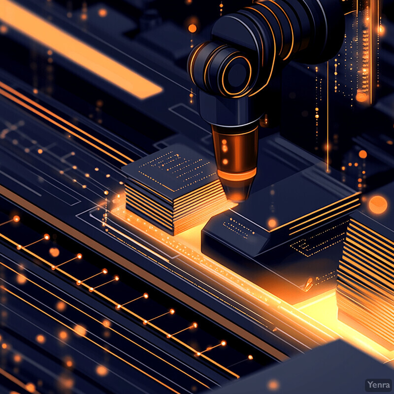 An abstract representation of computer hardware components, possibly microchips or circuit boards.