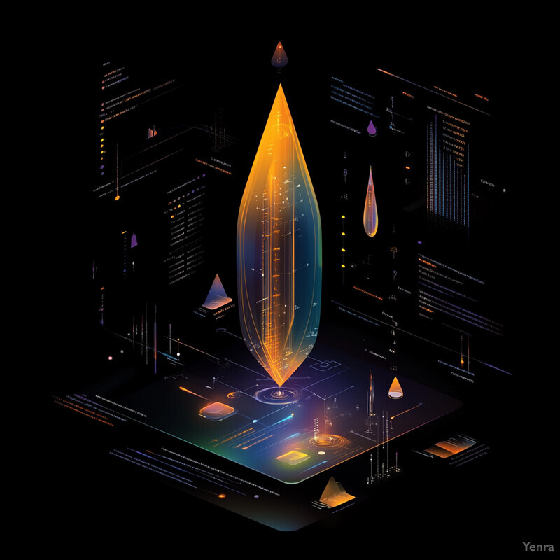 A futuristic representation of real-time sensor fusion, featuring a central flame-like shape surrounded by smaller shapes in various colors.