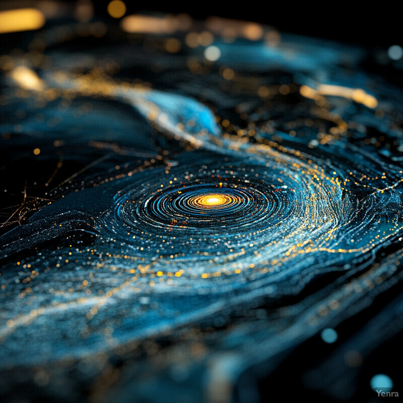 A complex visual representation of Robust Parameter Estimation (Range Doppler Angle) featuring swirling patterns and a focal point that draws the viewer's attention.