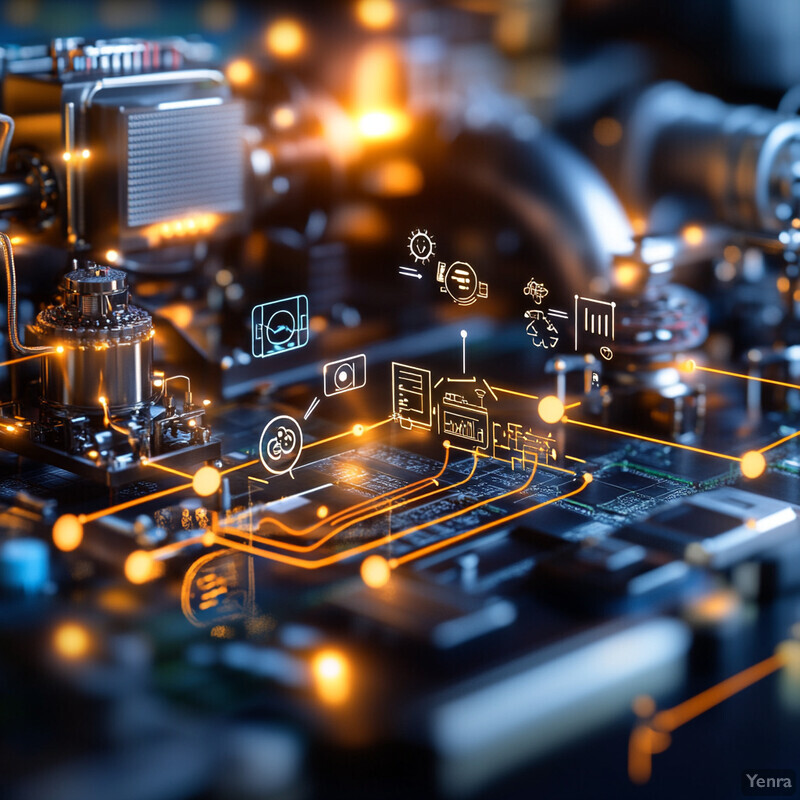 Computer motherboard with various components and wires.