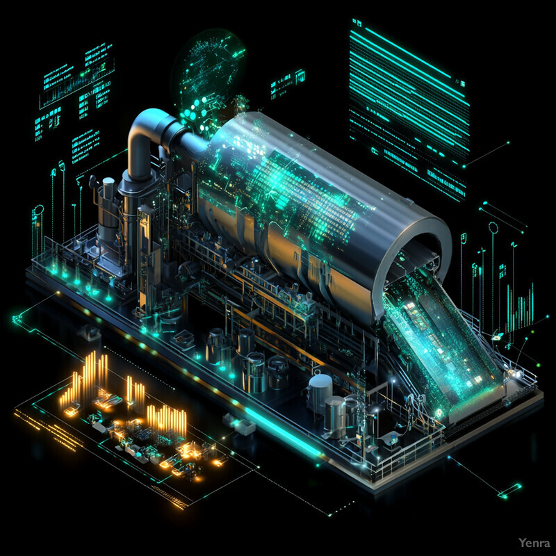 Futuristic sorting equipment with advanced predictive maintenance features.