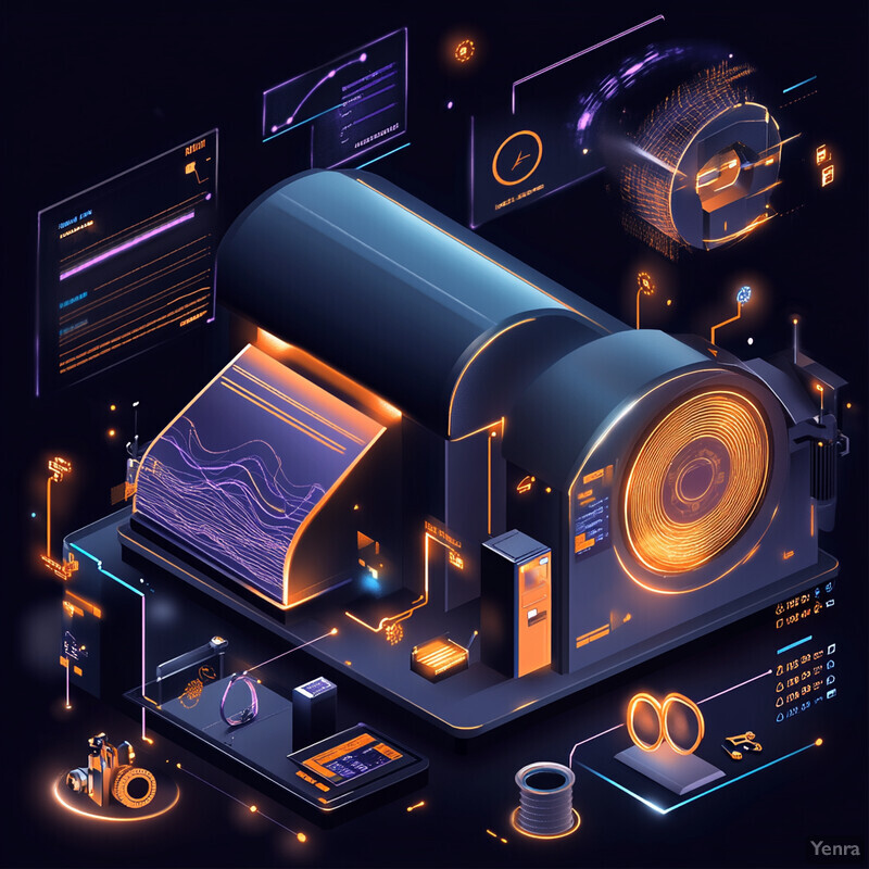 Futuristic-looking machine for sorting equipment predictive maintenance.