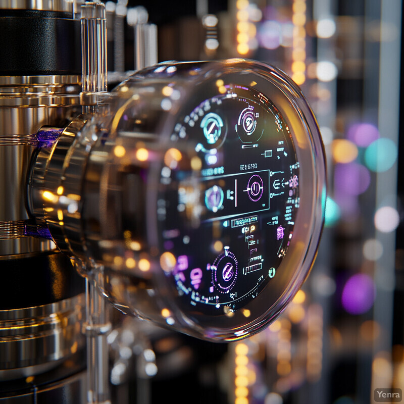 Futuristic-looking device with multiple cylindrical components and a control panel.