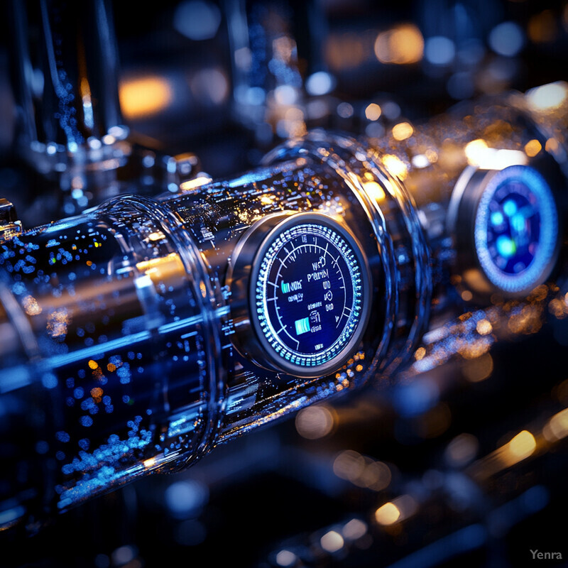 A pressure optimization system with three large cylinders in a row, featuring gauges and control panels.