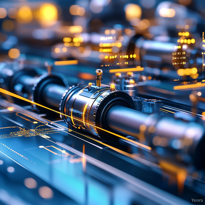 The image depicts a detailed illustration of pump and valve scheduling in a laboratory setting.