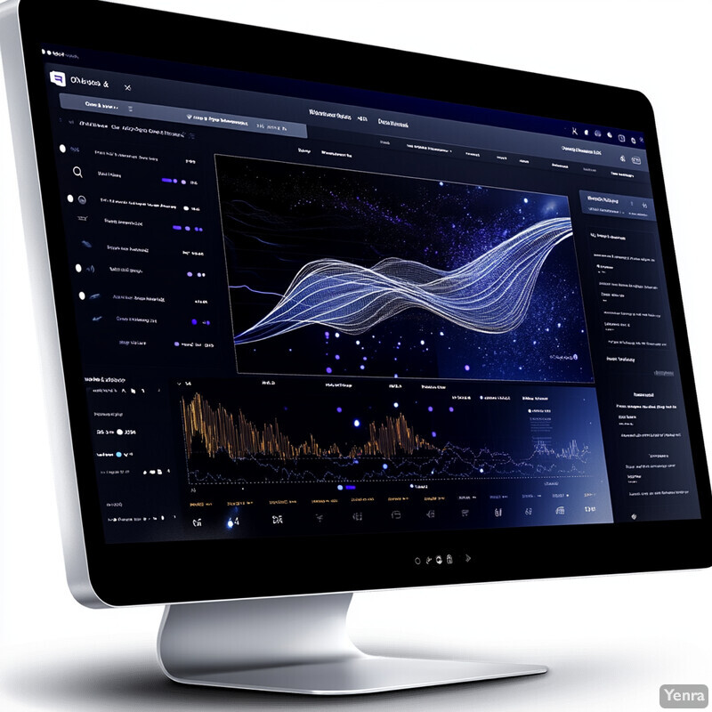 A computer monitor displays a personalized fact-checking dashboard with various widgets and navigation elements.