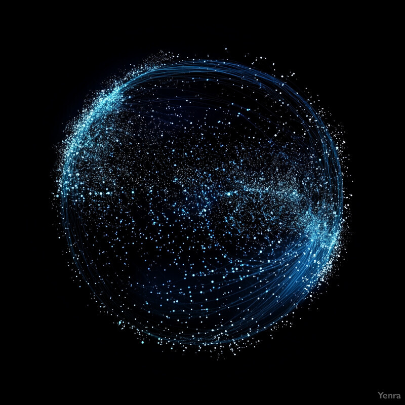 A deep blue web-like structure set against a black background, representing Deep Graph Embeddings for Efficient Storage and Retrieval.