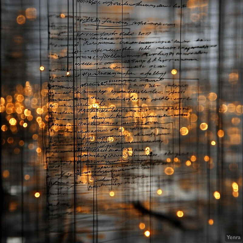 A close-up photograph of string lights or fairy lights with a warm and cozy atmosphere.