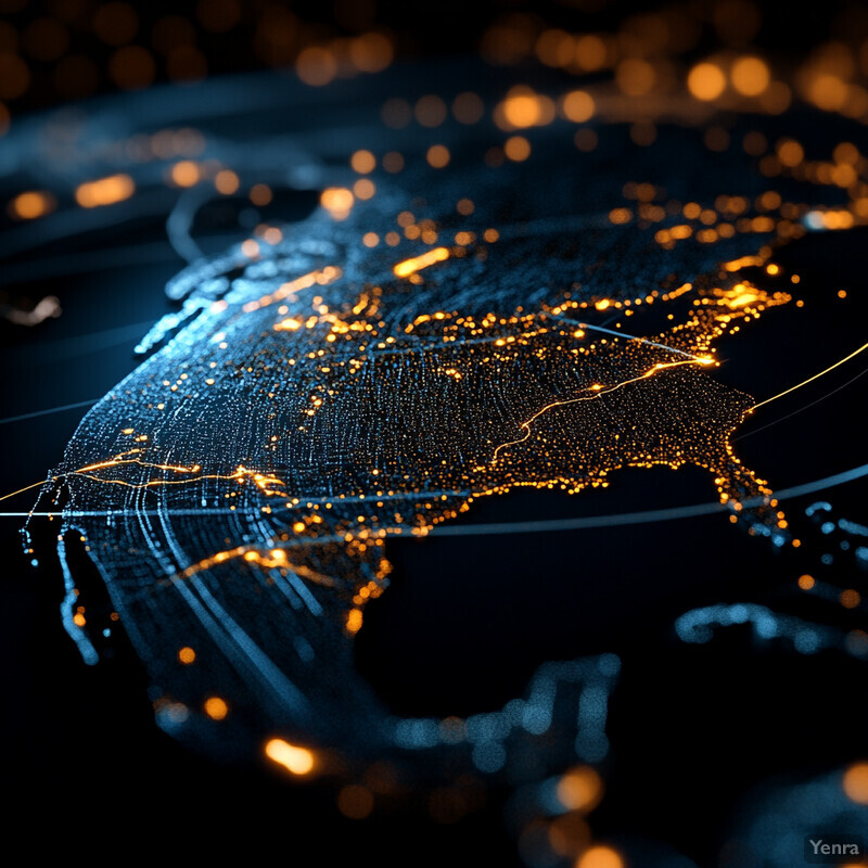 The image is a complex data visualization that attempts to convey information about Disinformation Detection and Localization through a dynamic interplay of blue and orange colors.