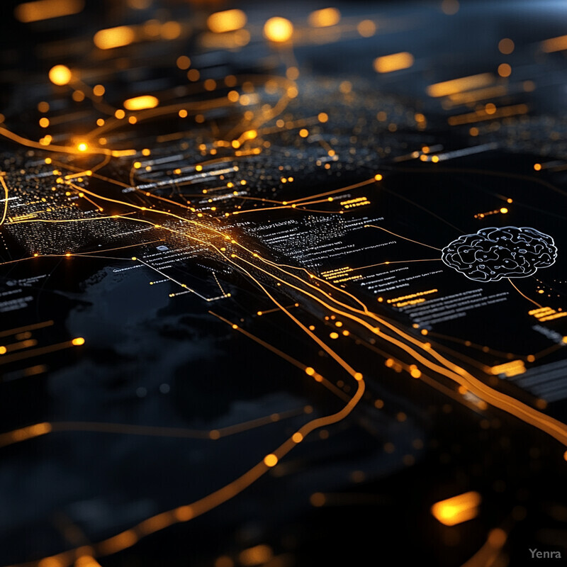 Digital city plan or map of a city at night.