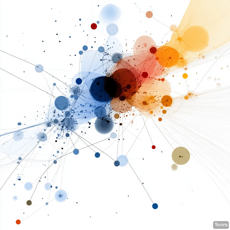 Local-Level Influence Network Analysis: A visual representation of interconnected data points and relationships.