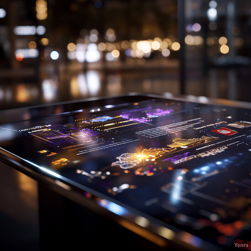 A detailed view of a circuit board, highlighting its intricate design and various components.