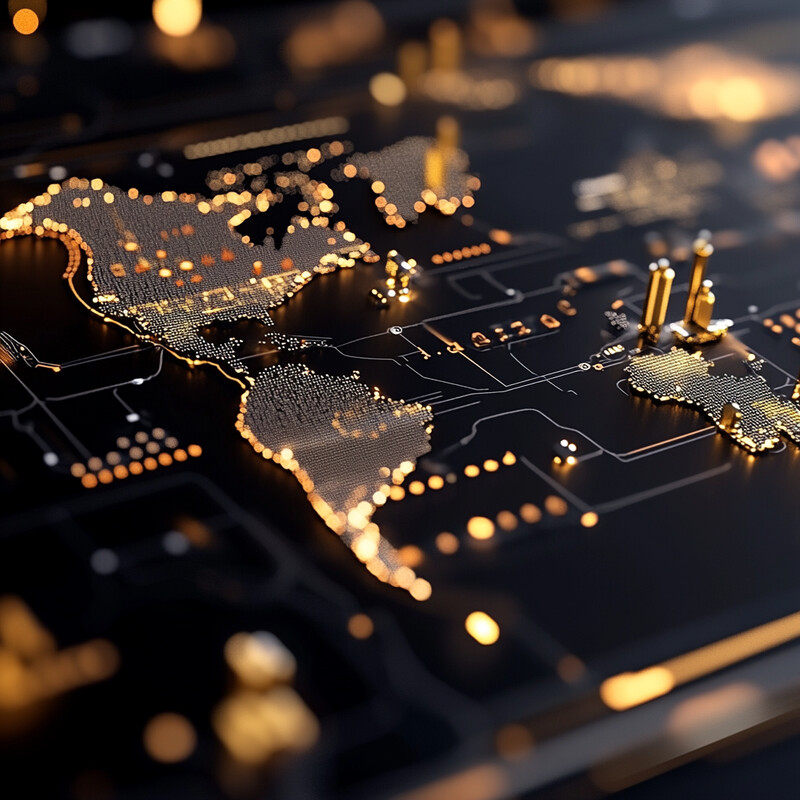 A close-up view of a circuit board with various components and wires.