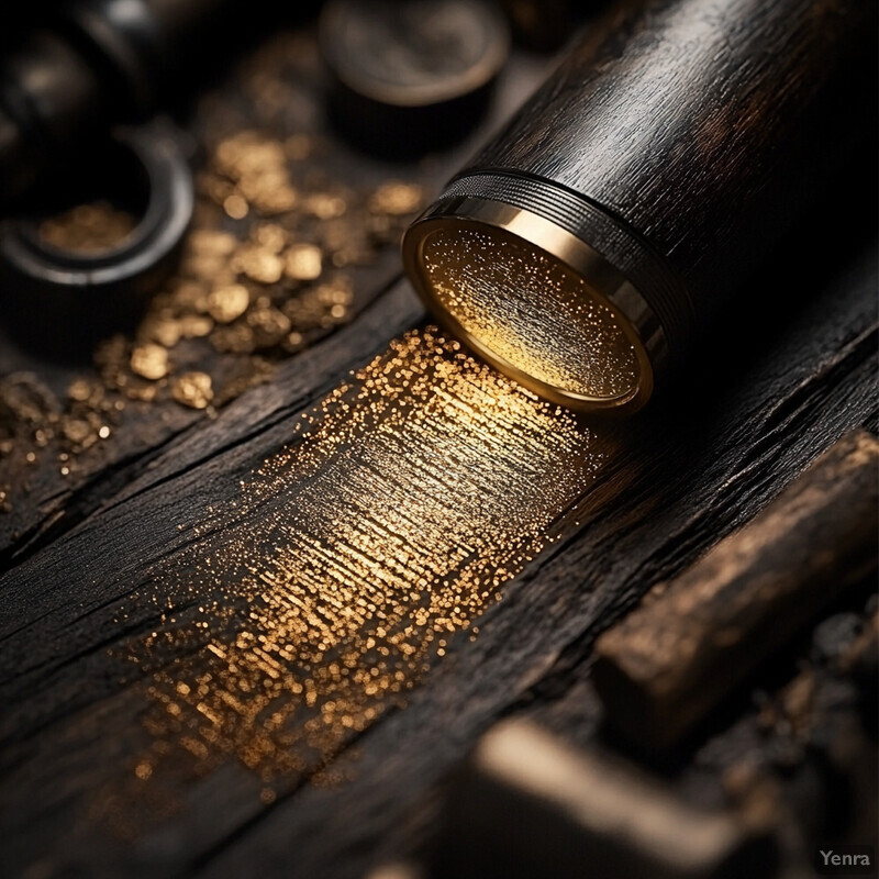 A close-up image of a gold ring resting on a black surface.