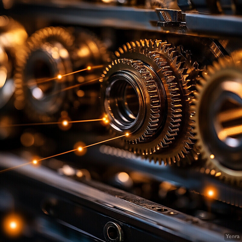 A collection of mechanical components arranged on a metal surface.