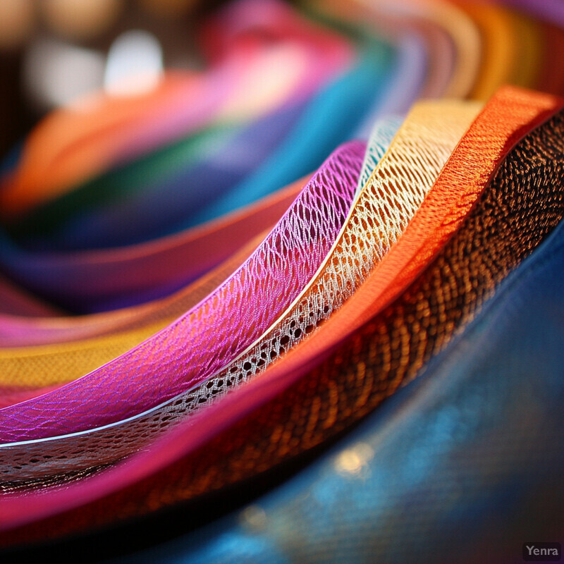 A collection of colorful feathers in various textures and patterns.