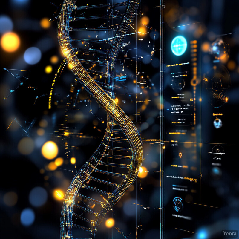 A complex and intricate image representing the structure of DNA.