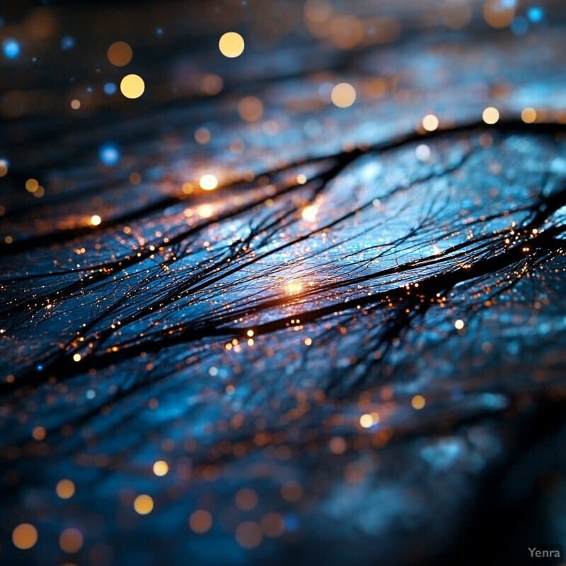 A captivating image of tree branches set against glowing lights.