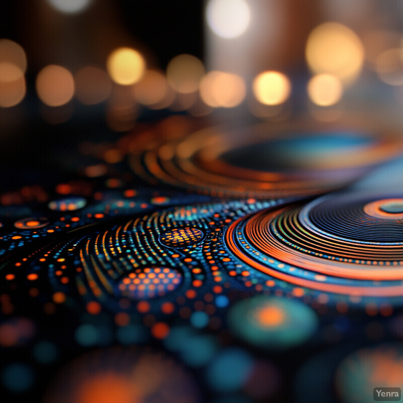 A mesmerizing display of abstract art featuring swirling patterns and vibrant colors.