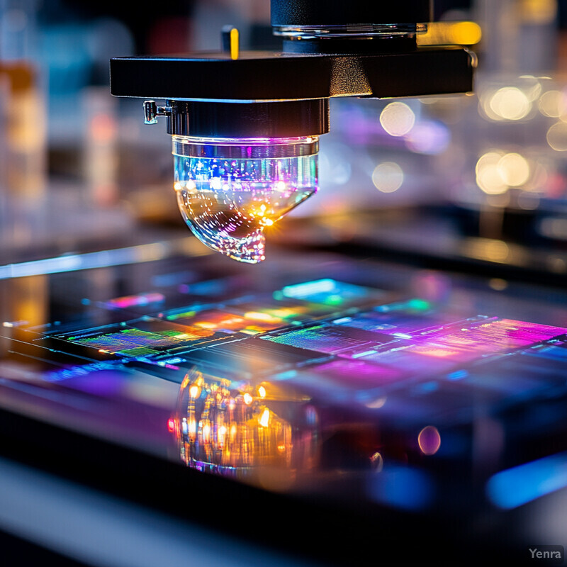 Microscopic view of cells or microorganisms using a microscope.