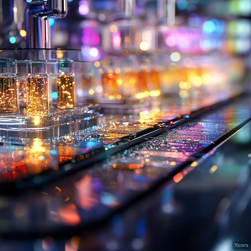 A laboratory scene where High-Throughput Experimentation and Analysis are being conducted.