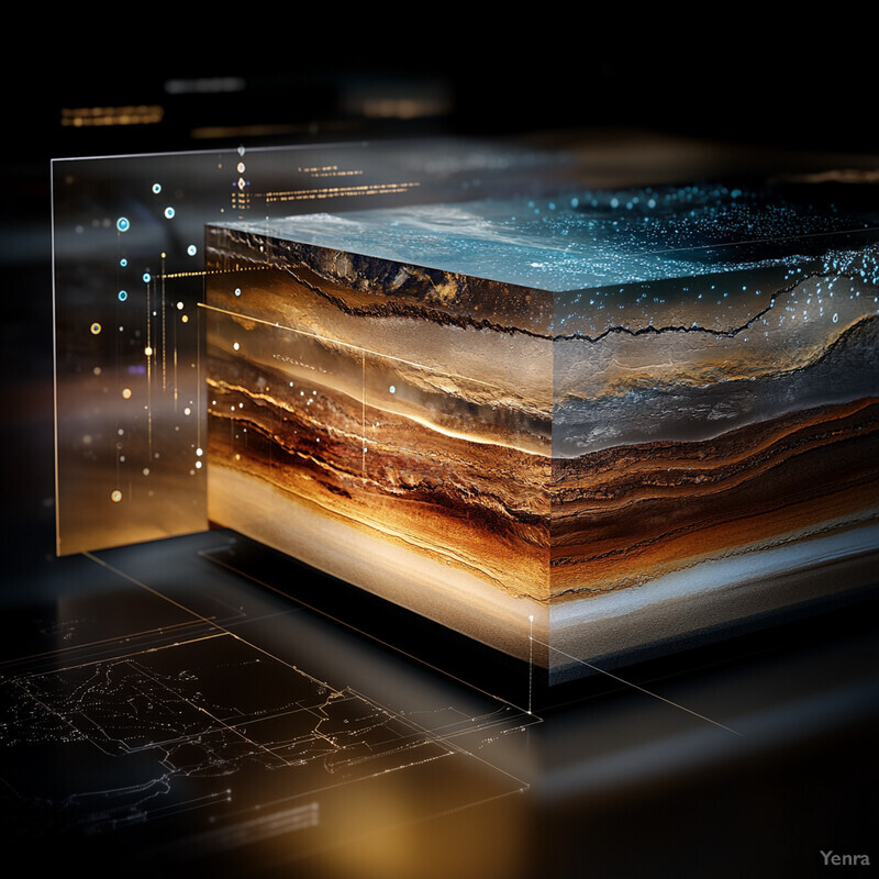 A 3D cube with a layered structure, possibly representing data stratification or hierarchical organization.