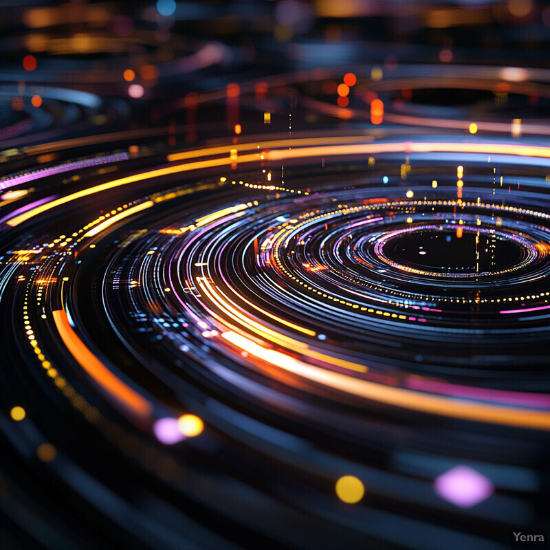 A dynamic and vibrant image representing sound waves, with concentric circles and blurred lines creating a sense of movement and energy.