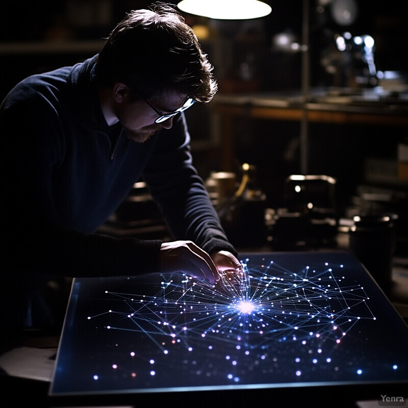 A man works on a Graph Neural Network for Architecture Representation in an office setting.