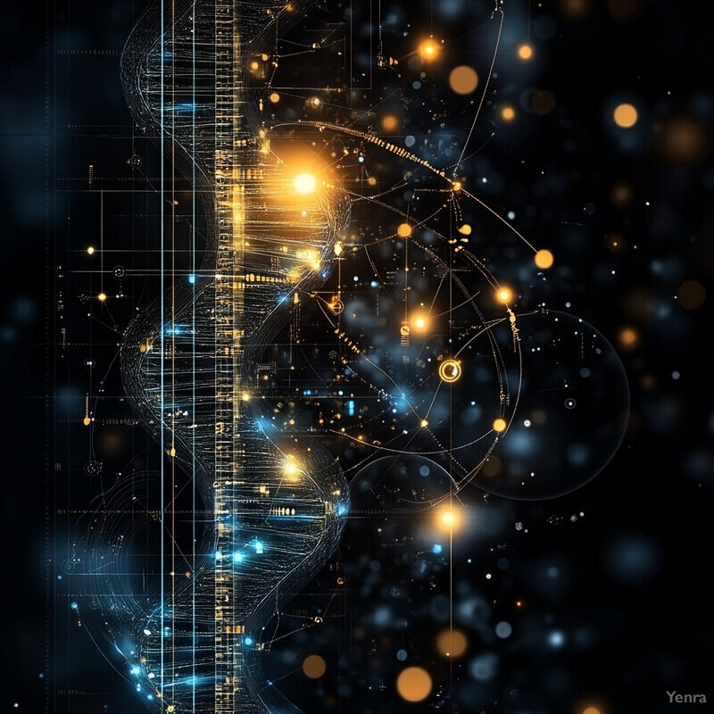 A visual representation of integration with genomic data, featuring a stylized double helix DNA structure and various icons representing different types of biological molecules or processes.