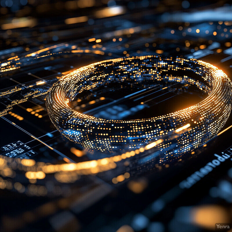 A futuristic-looking stadium with a large, circular structure and spiral lights, set against a dark and cloudy sky.