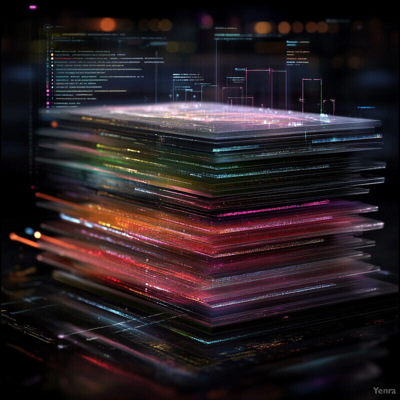 A 3D representation of a complex cube made up of multiple layers and interconnected nodes.