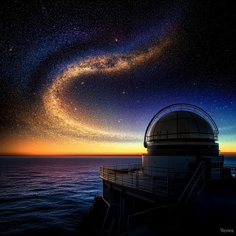 Astronomical Observatory on a Cliff Overlooking the Sea