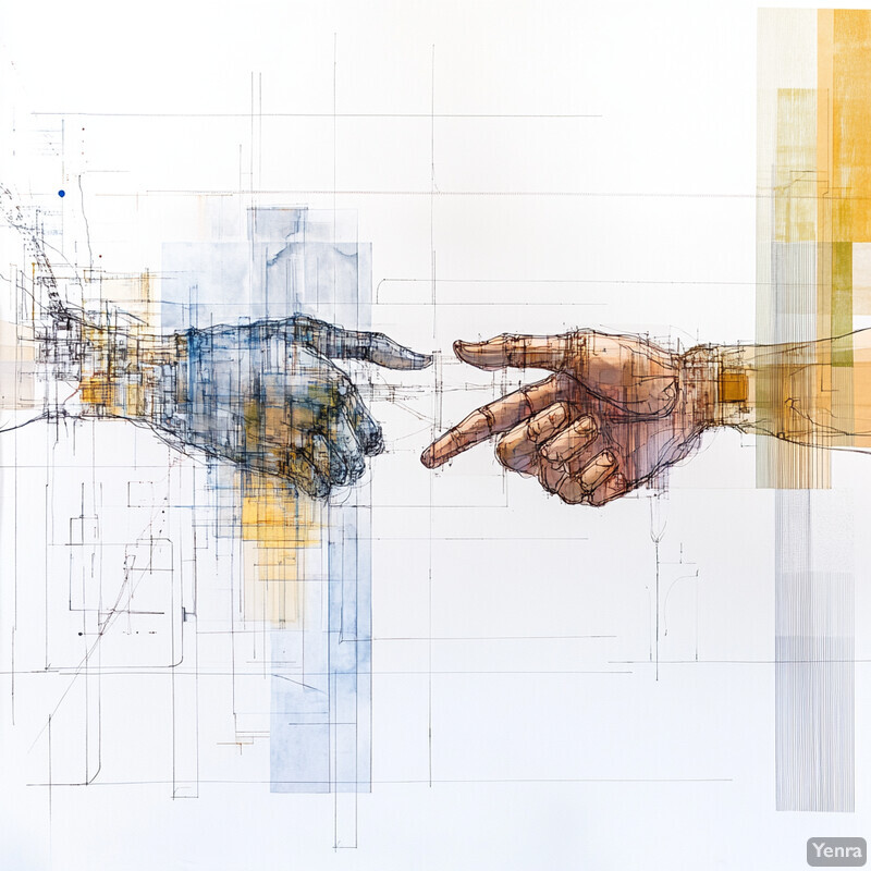 A digital artwork depicting two hands reaching out to each other, conveying a sense of unity and connection.