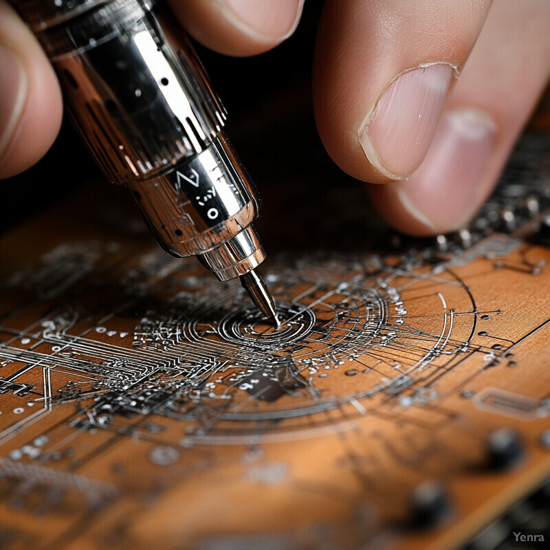 A person is meticulously crafting intricate designs on metal sheets using an engraving tool.