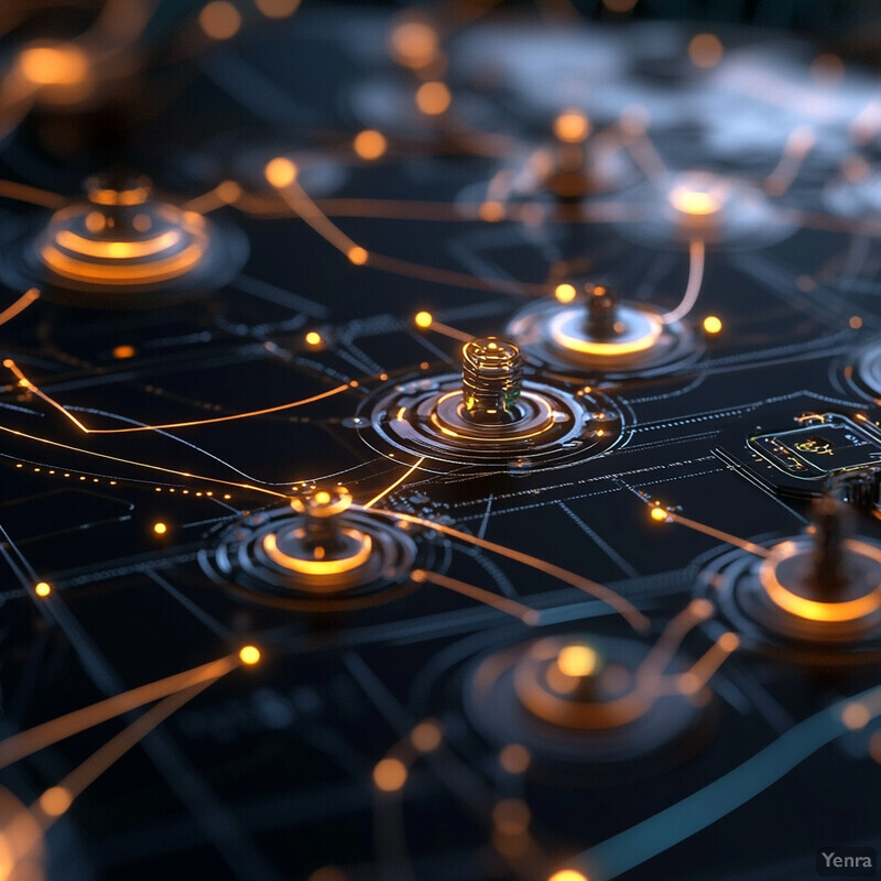 A network topology and routing optimization diagram featuring interconnected nodes and paths.