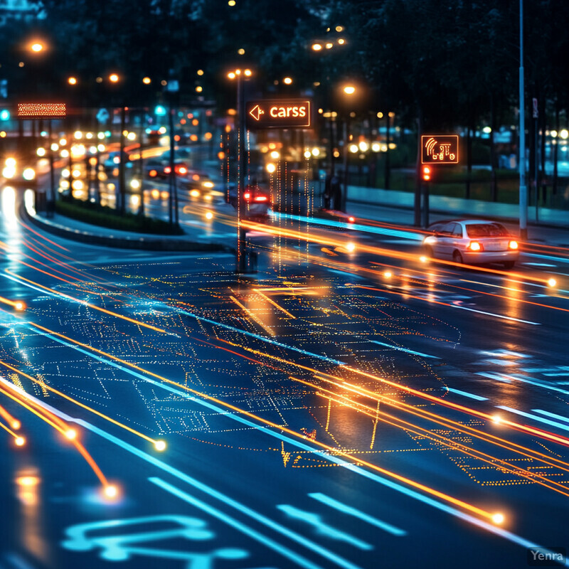 A city street at night, showcasing optimal resource allocation in heterogeneous systems.