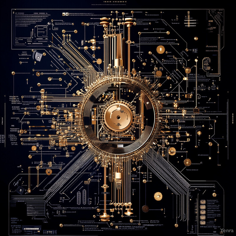 A detailed representation of a quantum computer's qubit layout optimization process.