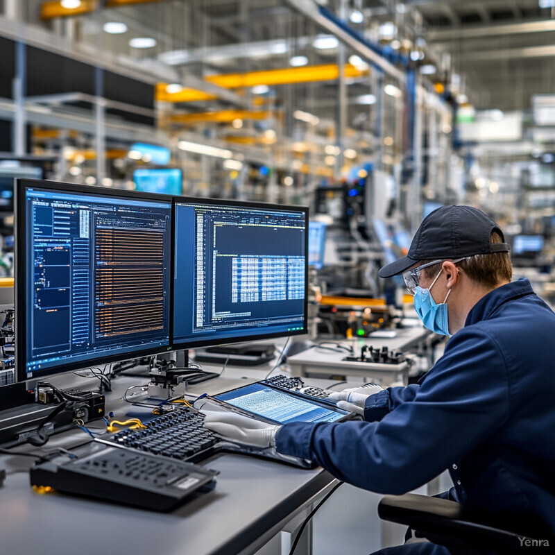 Man working in factory or warehouse setting