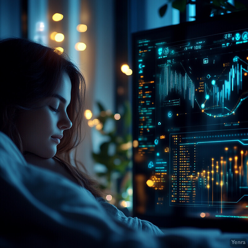 A young girl enjoys playing on her tablet in bed.