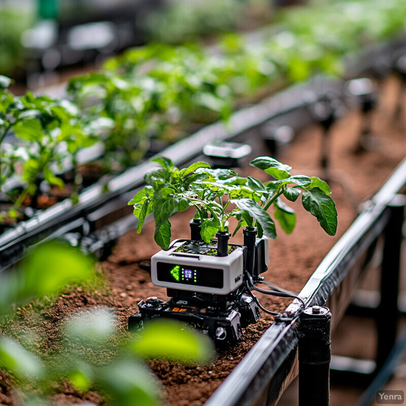 Automated pruning and weeding system in a greenhouse.